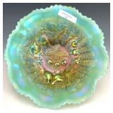 Northwood Aqua Opal Three Fruit Bowl