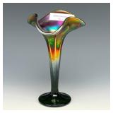 Northwood Olive Green Lily Vase