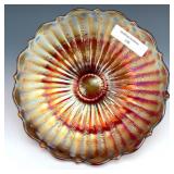 Fenton Red Stippled Rays Plate