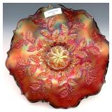 Fenton Red Holly Bowl