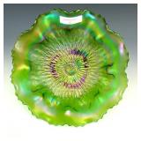 Northwood Electric Green Sunflower Bowl