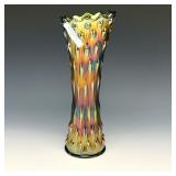 Millersburg Green Hobnail Swirl Vase