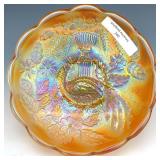 Northwood Pastel Marigold Peacock & Urn Bowl