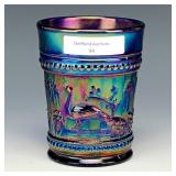 Northwood Elec. Blue Peacock at the Fount Tumbler