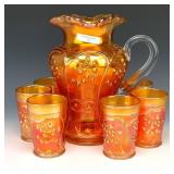 Fenton Marigold Blueberry Water Set