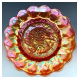 Imperial Dark Marigold Heavy Grape Chop Plate
