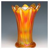 Northwood Marigold Thin Rib Squatty Vase