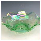 IG Ice Green Scroll Embossed Bowl