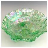 IG Ice Green Lustre Rose Footed Bowl