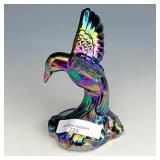 Fenton Blk Amethyst Hummingbird Figurine