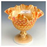 IG Marigold on Milkglass Hobnail Compote