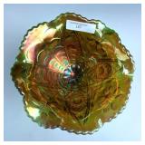 IG Green Hobstar & Flower Compote