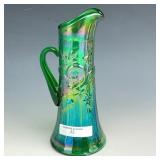 Fenton Green Morning Glory Mini Pitcher