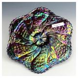 Westmoreland Red Peacock Tail & Daisy Plate