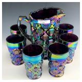 Westmoreland Amethyst Checkerboard Water Set