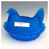 Mosser Blue Satin Hen on Nest