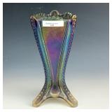 IG Smoke Tricorn Footed Vase