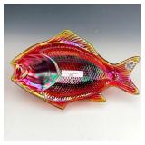 Fenton Red Fish Tray