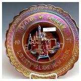 IG Amber 1971 Statue of Liberty Chop Plate