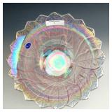 AIG Pink Leaf Tier Footed Bowl