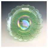 LG Wright Ice Green Leaf Tier Footed Bowl