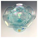 IG Ice Blue Star & File Ruffled Compote