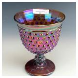 IG Amber Hobnail Compote