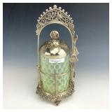 Fenton French Opal Pickle Castor