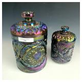 IG Smoke Hobstar Cracker Jar and Sugar Lot