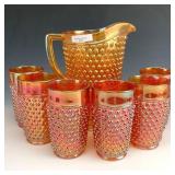 Levay Marigold Hobnail Water Set
