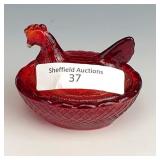 LE Smith Red Mini Hen on Nest