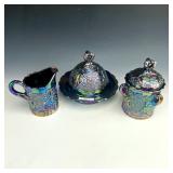 LG Wright Amethyst Maple Leaf Table Lot