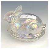 IG White Covered Bunny Dish