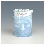 Blue Opal Indian Chief Toothpick Holder