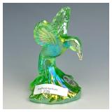 Fenton Ice Green Hummingbird Figurine