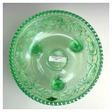 IG Ice Green Lustre Rose Footed Bowl