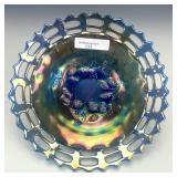 Fenton Blue Blackberry Open Edge Plate
