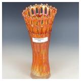 Fenton Marigold Blackberry Open Edge Whimsey Vase
