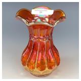 Imperial Dark Marigold Thumbprint & Ovals Vase