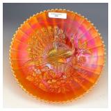 Northwood Marigold Peacocks Plate