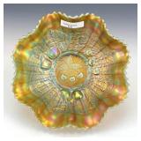 Northwood Aqua Opal Three Fruit Bowl
