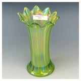 Northwood Lime Green Thin Rib Squatty Vase