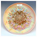 Dugan Peach Opal Wishbone & Spade Chop Plate