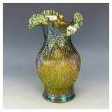 Millersburg Green Mitered Ovals Vase