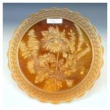 Imperial Honey Amber Chrysanthemum Chop Plate