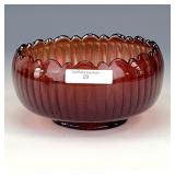 Fenton Amethyst Stippled Rays Rosebowl