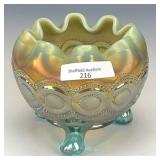 Northwood Aqua Opal Beaded Cable Rosebowl