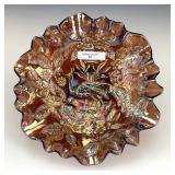 Millersburg Amethyst Peacock & Urn Bowl