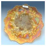 Fenton Marigold Stag & Holly Chop Plate