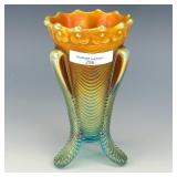 Northwood Aqua Opal Butterscotch Daisy&Drape Vase